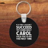 Carol Name D Birthday Funny Christmas J Sleutelhanger (Voorkant)