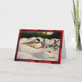 Carol the Chickadee with Mistletoe Bedankkaart (Voorkant)