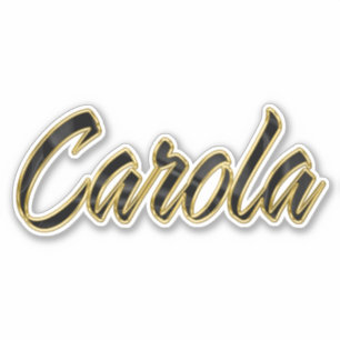 Carola noir or lettrage Autocollant Stickers