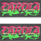 Carola Prénom Graffiti Autocollants (Devant)