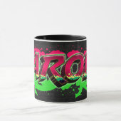 Carola Vorname Name Graffiti red green Tasse Mok (Midden)
