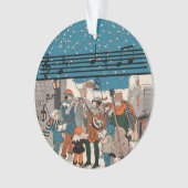 Carolans de Noël Musiciens Coin de rue Neige (devant)