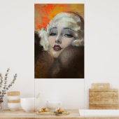 Carole Lombard Portrait Art Déco (Cuisine)