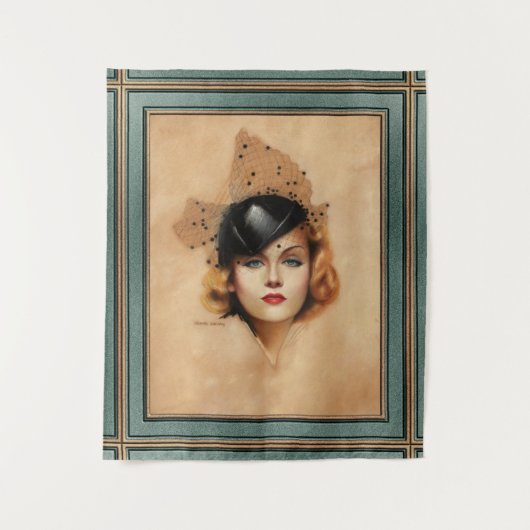 Carole Lombard Portret van Charles Gates Sheldon Wandkleed (Voorkant)