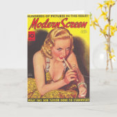 Carole Lombard & Soda Magazine Carte de couverture (Fleur jaune)