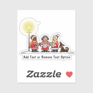 Carolers Kerstmis Sticker