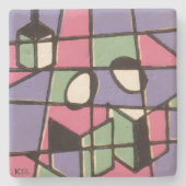 Carolers Stenen Onderzetter (Voorkant)