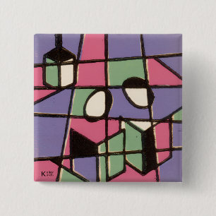 Carolers Vierkante Button 5,1 Cm