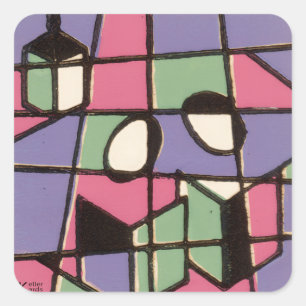 Carolers Vierkante Sticker