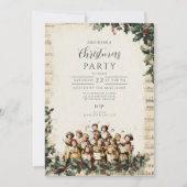 Carolers Vrolijk Kerstfeest Kaart (Voorkant)