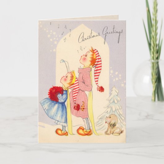 Caroleur de Noël Carte de Noël (Devant)
