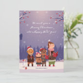 Caroleur de Noël Carte de vacances (Debout devant)