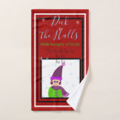 Caroleurs de Noël Snowflakes (Serviette à main)