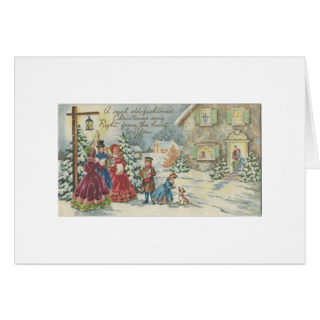 Caroleurs de Noël Vintage (Devant horizontal)