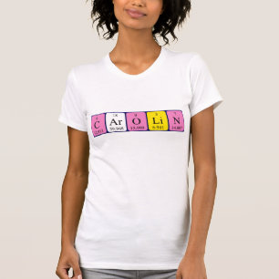 Carolin periodiek shirt met tabelnaam