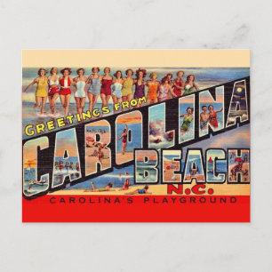 Carolina Beach Groet Ansichtkaart Briefkaart