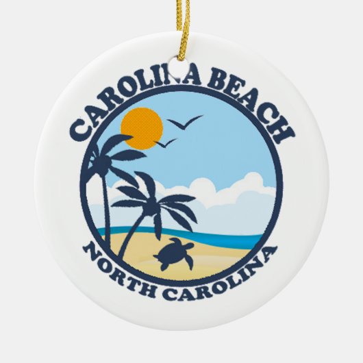 Carolina Beach. Keramisch Ornament (Voorkant)