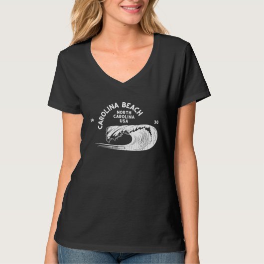 Carolina Beach NC Summertime Vacationing Rolling W T-shirt (Voorkant)