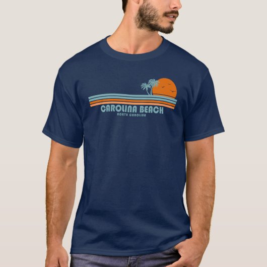 Carolina Beach North Carolina Sun Palm Trees T-shirt (Voorkant)