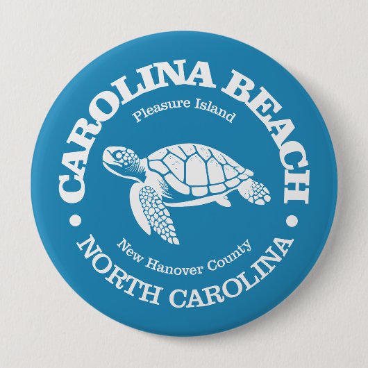 Carolina Beach (zeeen schildpad) Ronde Button 4,0 Cm (Voorkant)