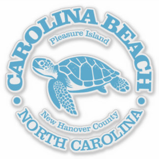 Carolina Beach (zeeen schildpad) Sticker