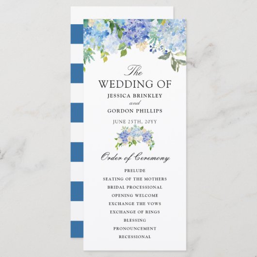 Carolina Bloom Bouquet | Programme de mariage flor (Devant / Derrière)