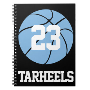 Carolina Blue Basketball Student Name and Number Notitieboek