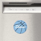 Carolina Blue / Light Blue Basketball Custom Text Magneet (Insitu (Vaatwasser))