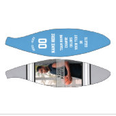 Carolina Blue, White, Grey Custom Mini Basketball Basketbal (Panelen)