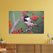 Carolina Chickadee Canvas Afdruk (Insitu (Woonkamer))