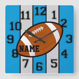 Carolina Colors Football Wall Vierkante Klok