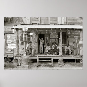 Carolina Country Store, 1939. Oude foto Poster