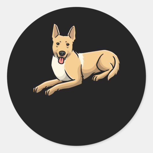 Carolina Dog Dog Ronde Sticker (Voorkant)