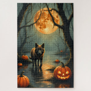 Carolina Dog Geheime Moeras Halloween Kunst Legpuzzel