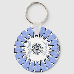 Carolina Girl Blue en White Kaleidoscope Sleutelhanger