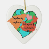Carolina is mijn thuis... keramisch ornament (Rechts)