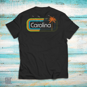 Carolina Kust Retro Zonsondergang Vintage 70s 80s T-shirt