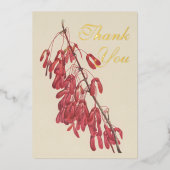  Carolina Maple Botanical Dank u Folie Uitnodiging (Voorkant)