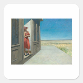 Carolina Morning - Edward Hopper Vierkante Sticker