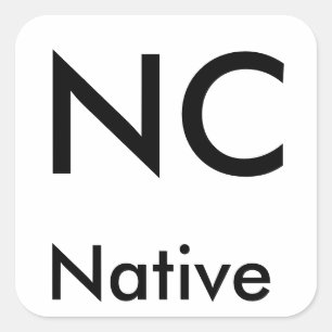 Carolina Nord Autocollants autochtones (Noir/Grand