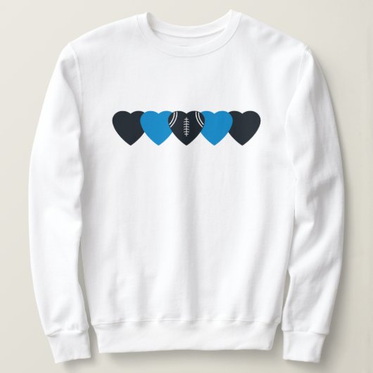Carolina Panthers Heart Football Trui (Design voorkant)