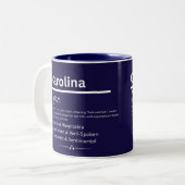 Carolina Personalized Girl Name Meaning Coffee Mug (Devant gauche)