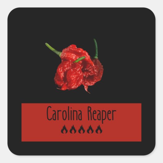 Carolina Reaper Vierkante Sticker (Voorkant)