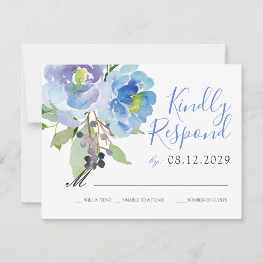 Carolina | Réponse RSVP florale sauvage (Devant)