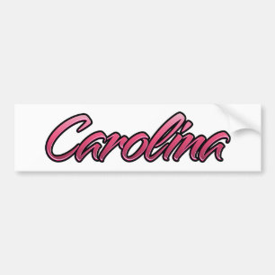 Carolina, roze Aufkleber-Sticker Bumpersticker