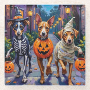 Carolina Trick-or-Treating in Halloween-kostuum Glazen Onderzetter
