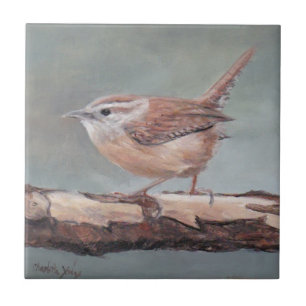  Carolina Wren Bird Art Ceramic Tile Tegeltje