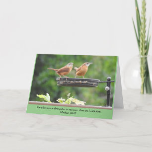 Carolina Wren Pair Blank Kaart