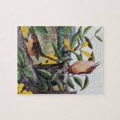 Carolina Wrens en Yellow Jessamine Legpuzzel (Horizontaal)