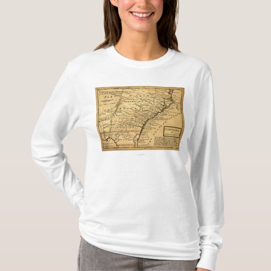 CarolinaPanoramic Map T-shirt (Voorkant)